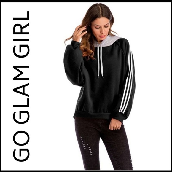 Glam Girl Fashion Tops - LAST 2!  NWT Fleece Lined Black Hoodie